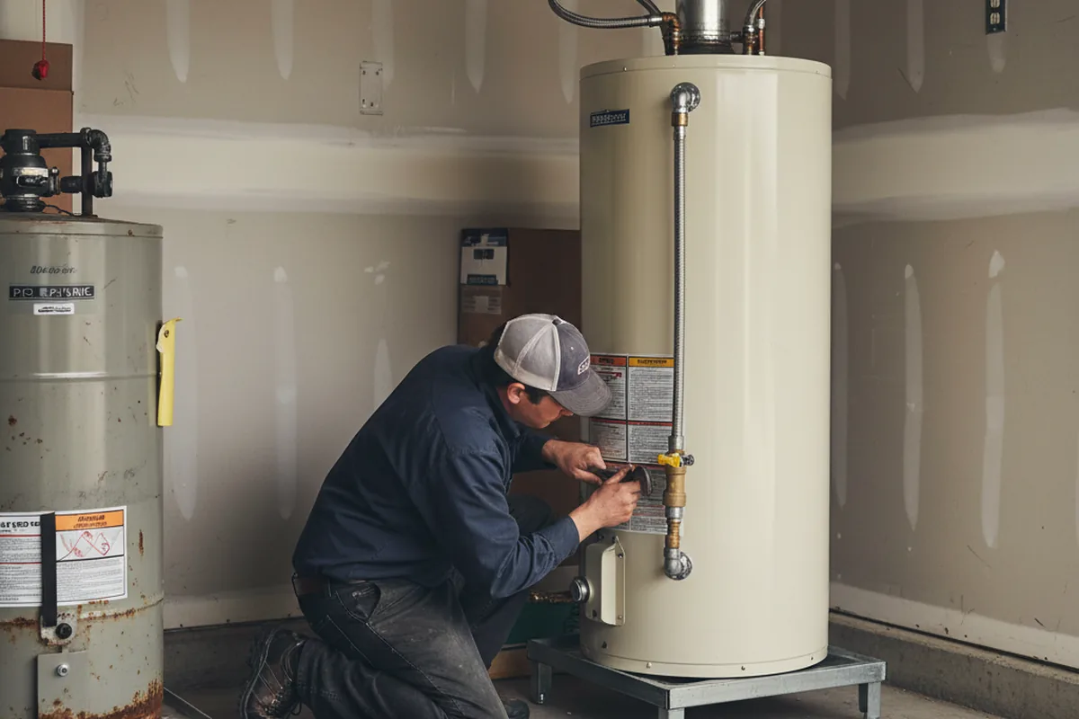 Water heater and shutoff valve replacement in Monroe Township